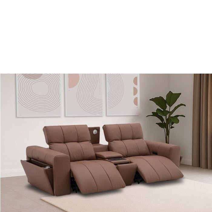 La - Z - Boy Durham 2 Seater Power Reclining Sofa with Console - Paulas Home & Living