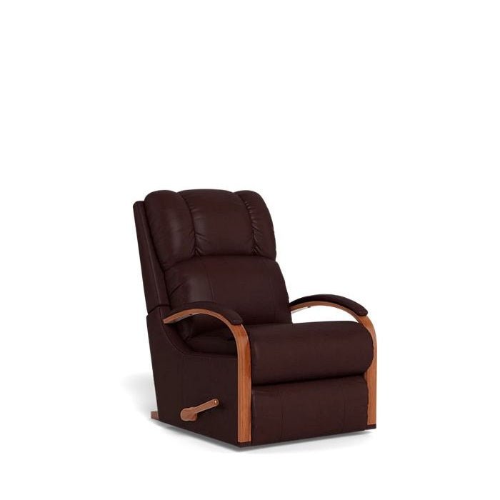 La - Z - Boy Harbor Town Mahogony Rocker Recliner - Leather - Paulas Home & Living