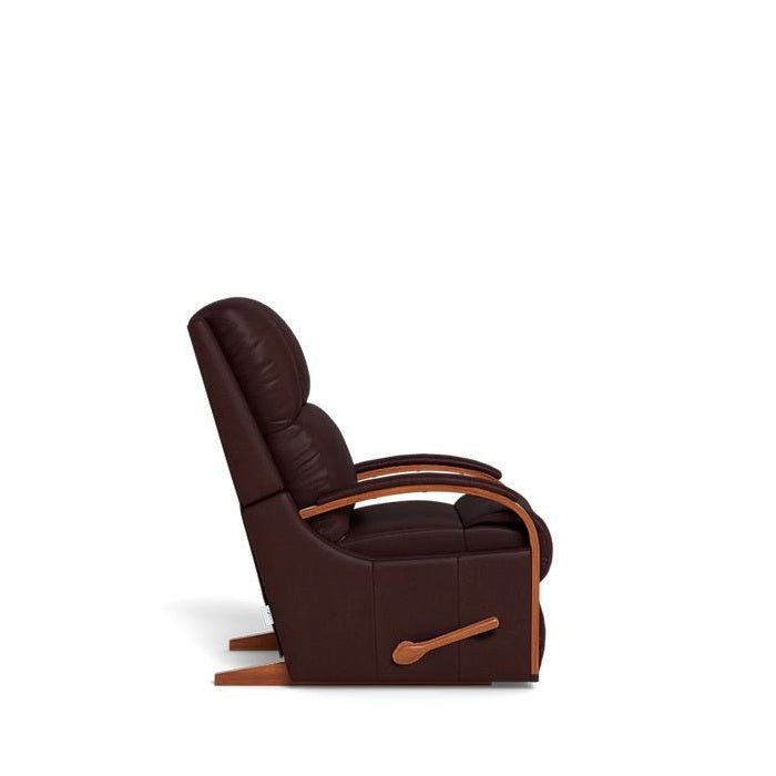 La - Z - Boy Harbor Town Mahogony Rocker Recliner - Leather - Paulas Home & Living
