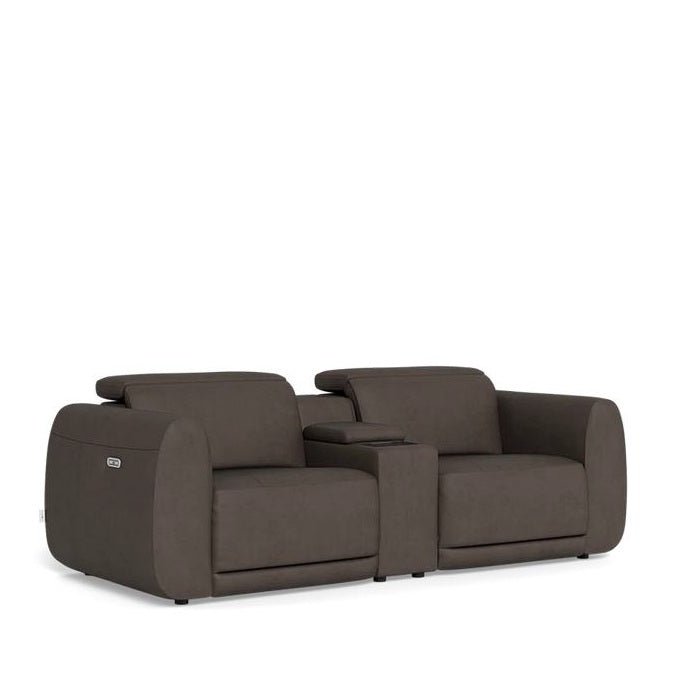La - Z - Boy Napa 2 Seater Power Reclining Sofa with Media Console - Paulas Home & Living