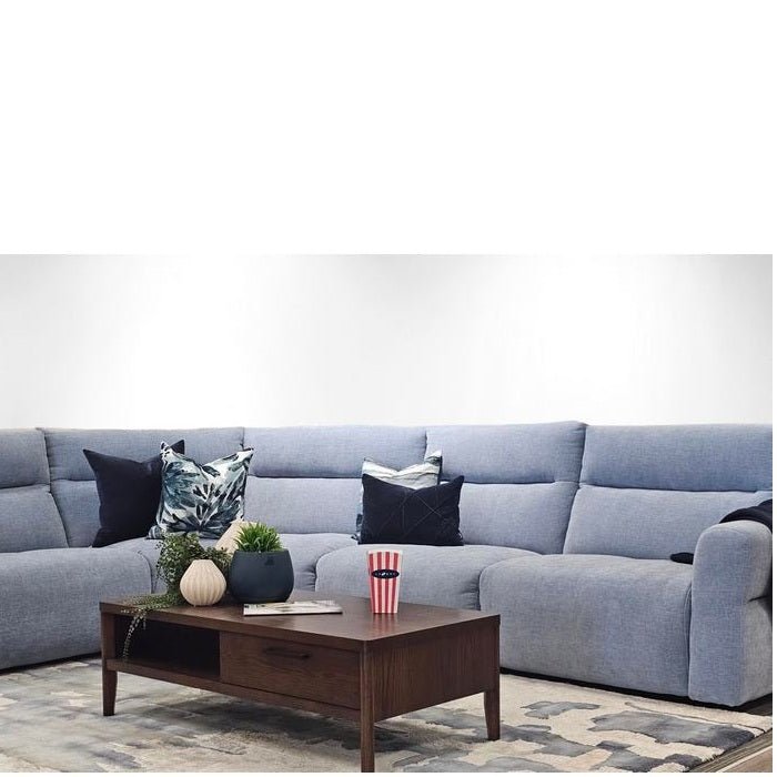 La-Z-Boy Sedona 5 Piece Cnr Power Reclining Modular - Nature Ice Blue - While stocks last - Paulas Home & Living
