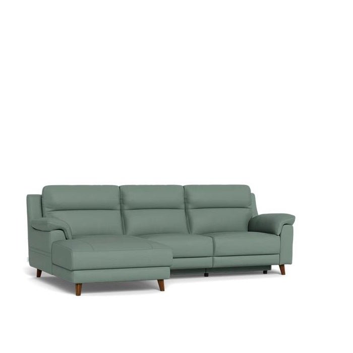 La - Z - Boy Sereno 2 Seater Power Reclining Sofa with Chaise - Geneva Leather - Paulas Home & Living