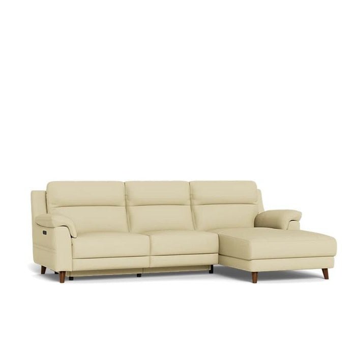 La - Z - Boy Sereno 2 Seater Power Reclining Sofa with Chaise - Geneva Leather - Paulas Home & Living