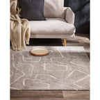 Labyrinth Floor Rug - Silver (Polypropylene) - Paulas Home & Living