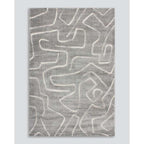 Labyrinth Floor Rug - Silver (Polypropylene) - Paulas Home & Living