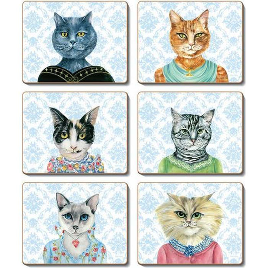 Lady Cat Luncheon Coasters - Paulas Home & Living