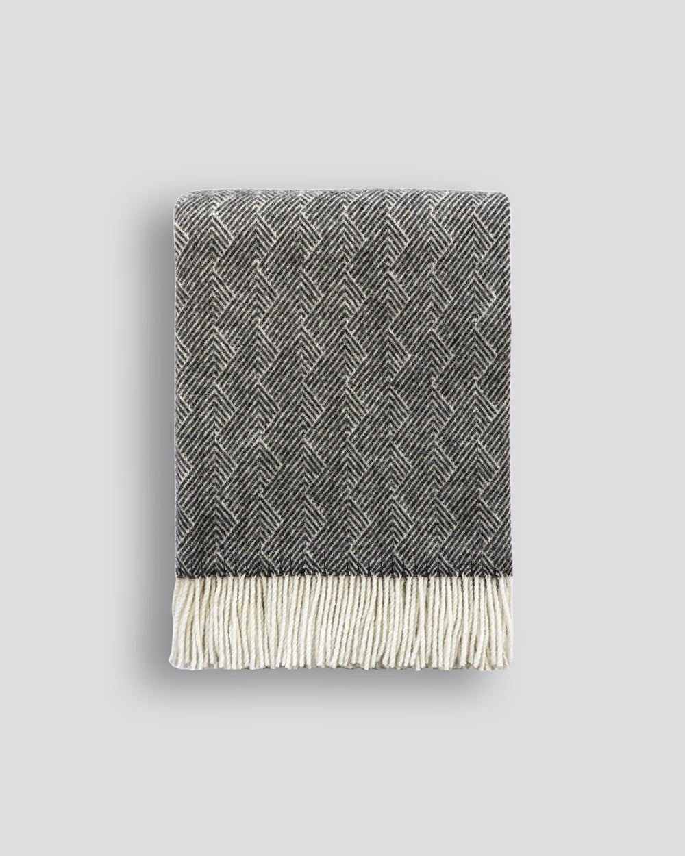 Lana Licorice Throw (100% Wool) - Paulas Home & Living