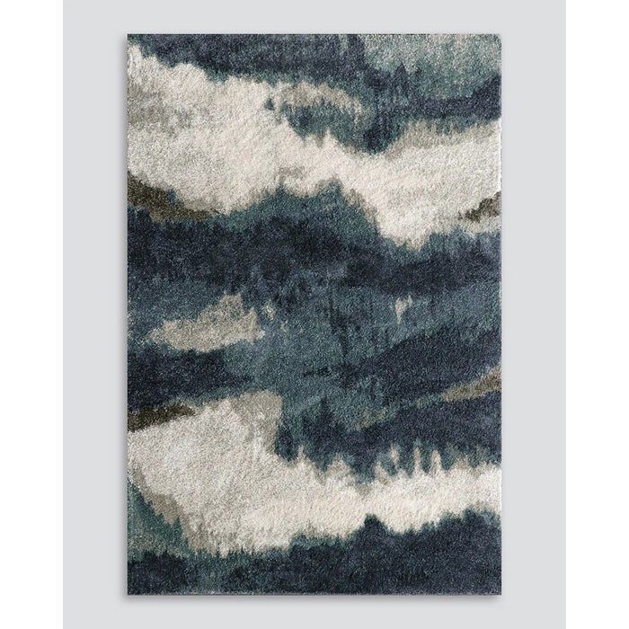 Landon Floor Rug - Blue/Cream (100% Polypropylene) - Paulas Home & Living