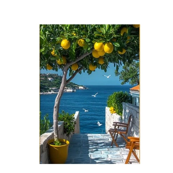 Lemon Terrace by the Sea Perspex Art 800x1200 - NEW