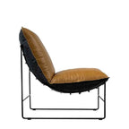 Leonardo Leather Lounge Chair - Cognac - Paulas Home & Living