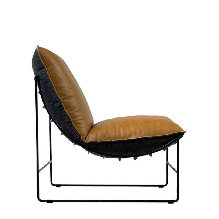 Leonardo Leather Lounge Chair - Cognac - Paulas Home & Living