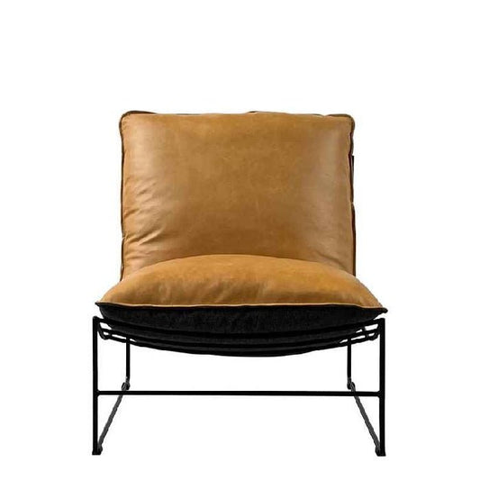 Leonardo Leather Lounge Chair - Cognac - Paulas Home & Living