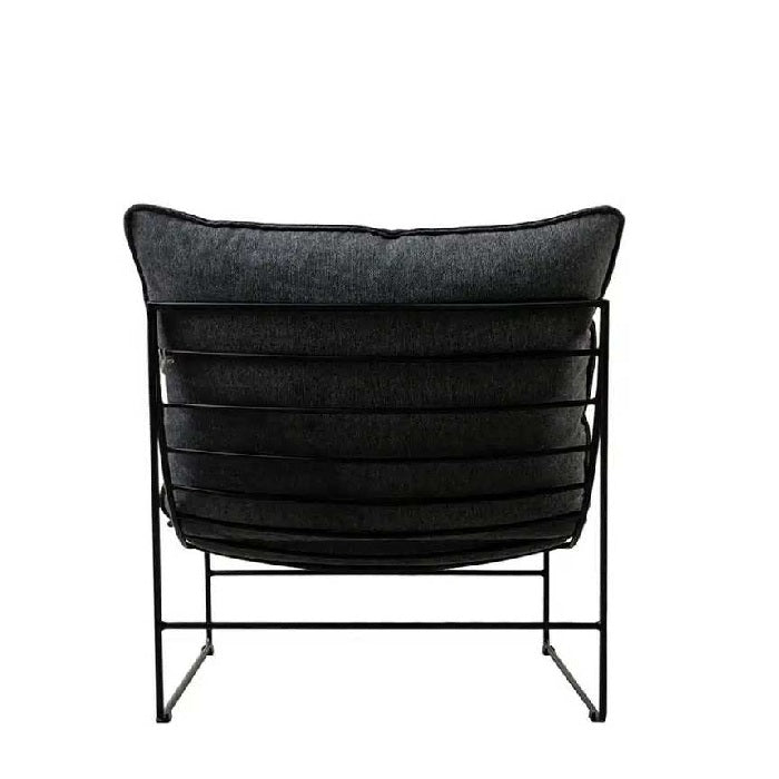 Leonardo Leather Lounge Chair - Graphite Vintage Leather - Paulas Home & Living