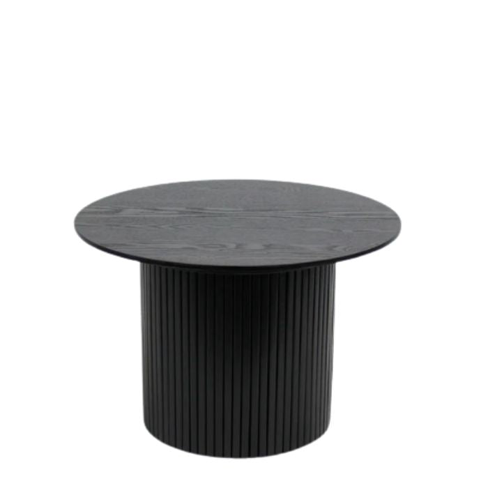 Lily End table ribbed - Black - Paulas Home & Living