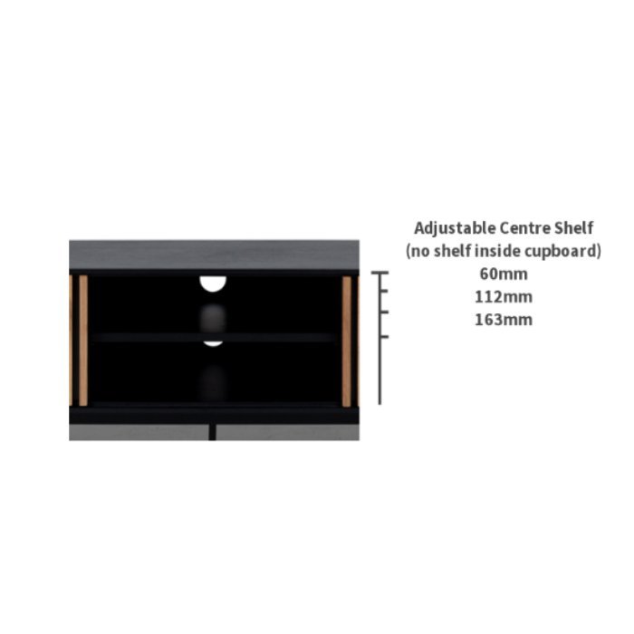 Linea TV Stand - All Black - Paulas Home & Living