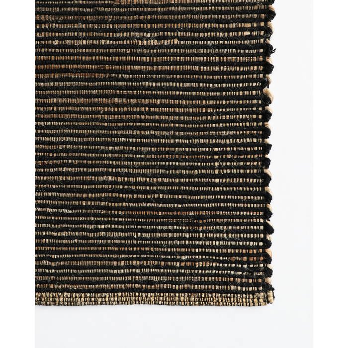 Lissa Floor Rug - Black (Hemp Blend) - Paulas Home & Living