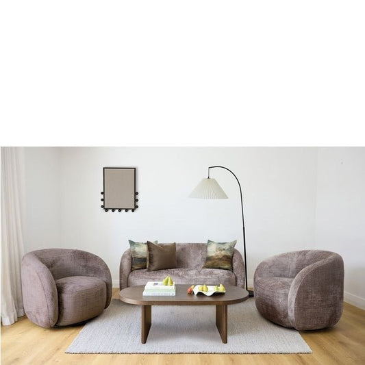 Lodi 2.5 Seater and Armchairs Suite - Dusty Brown - Paulas Home & Living