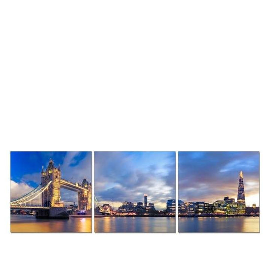London 3pc 2400w x 800h Perspex Wall Art - Paulas Home & Living