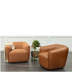 Luigi Swivel Armchair in Fabric - Paulas Home & Living