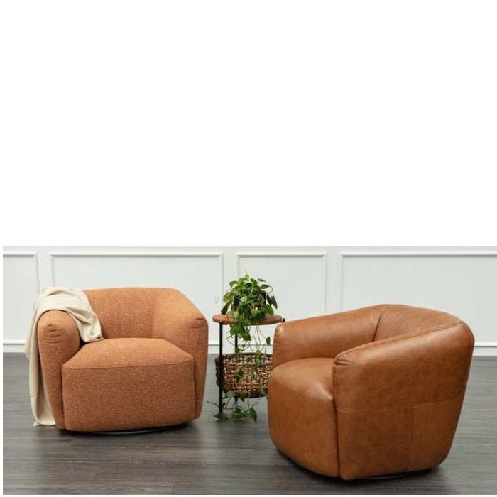 Luigi Swivel Armchair in Fabric - Paulas Home & Living