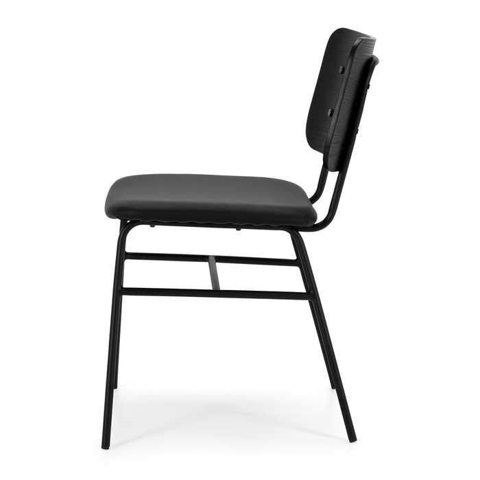 Lukas Chair Black Panel - Paulas Home & Living