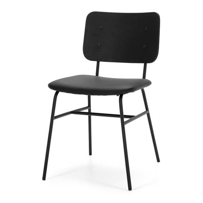 Lukas Chair Black Panel - Paulas Home & Living