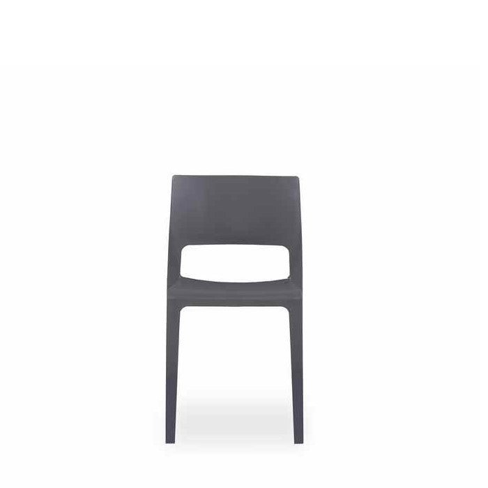 Lyric Outdoor Chair - Charcoal (Stackable) - Paulas Home & Living