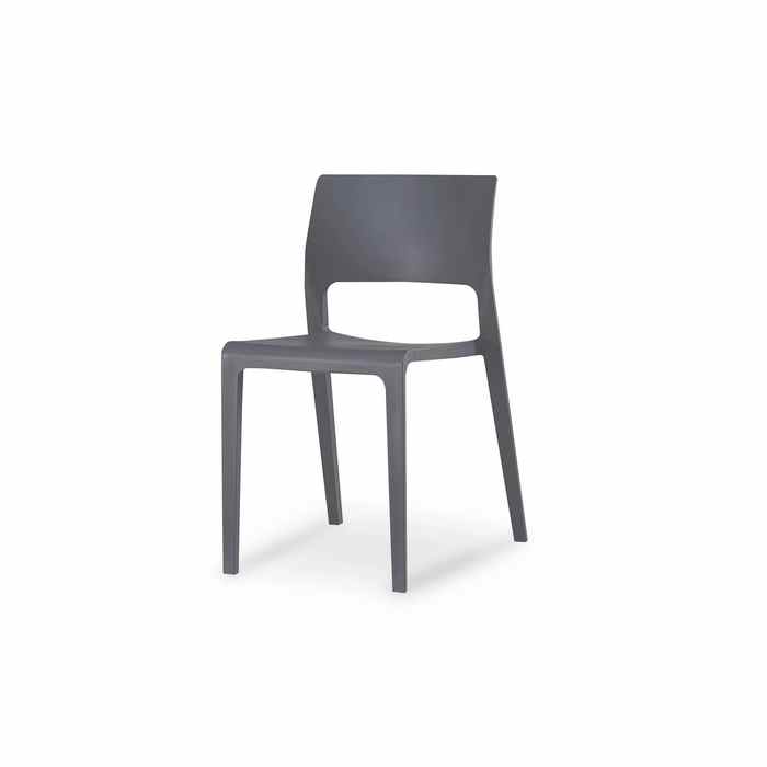 Lyric Outdoor Chair - Charcoal (Stackable) - Paulas Home & Living