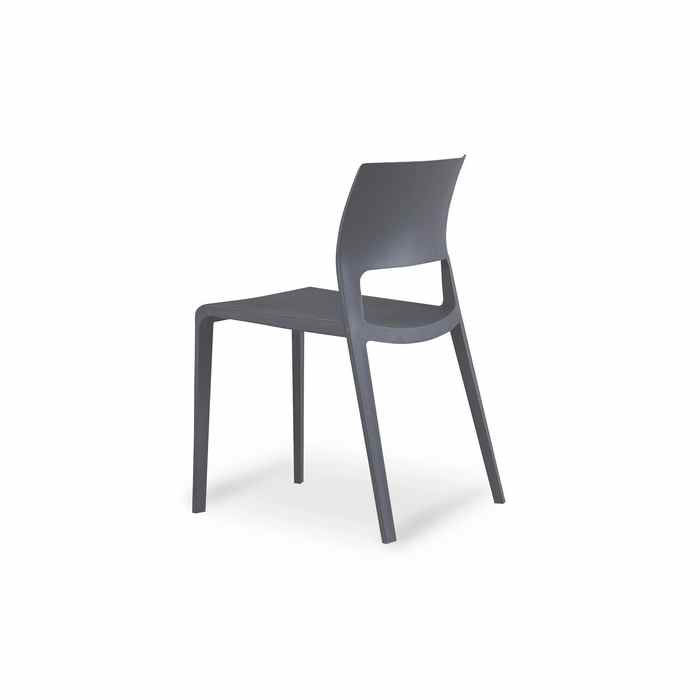 Lyric Outdoor Chair - Charcoal (Stackable) - Paulas Home & Living