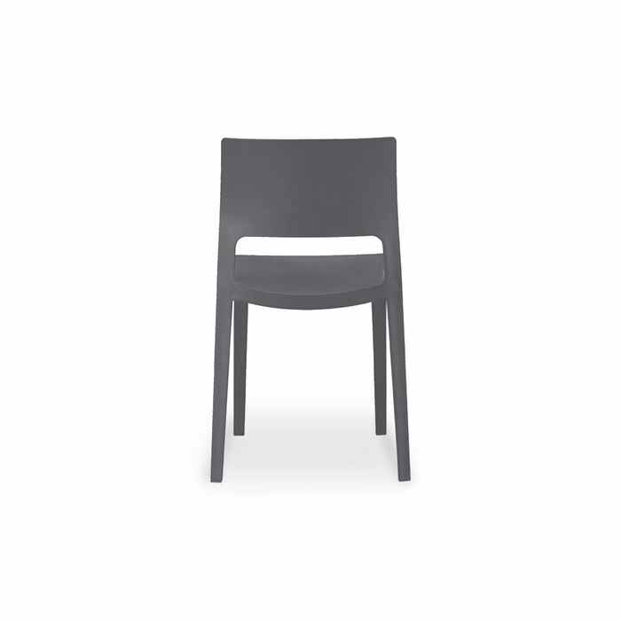 Lyric Outdoor Chair - Charcoal (Stackable) - Paulas Home & Living