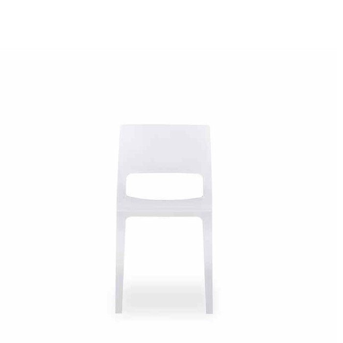 Lyric Outdoor Chair - White (Stackable) - Paulas Home & Living