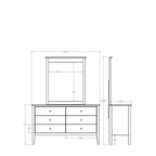 Mabel Dresser and Mirror 6 Drawer - Paulas Home & Living