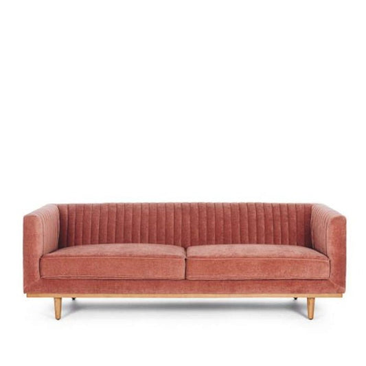 Madison 3 Seater Velvet - Amber Rose Polyester - Paulas Home & Living