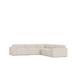 Malone 5 Piece Modular Corner Suite in Fabric - Paulas Home & Living