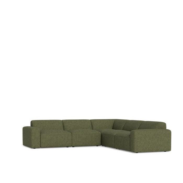 Malone 5 Piece Modular Corner Suite in Fabric - Paulas Home & Living