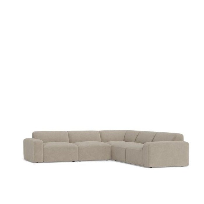 Malone 5 Piece Modular Corner Suite in Fabric - Paulas Home & Living