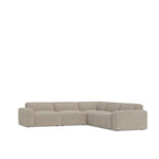 Malone 5 Piece Modular Corner Suite in Fabric - Paulas Home & Living