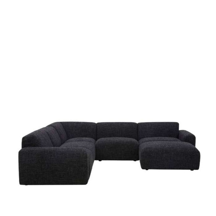 Malone 6 Piece Modular Corner Suite in Fabric - Paulas Home & Living