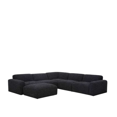 Malone 6 Piece Modular Corner Suite in Fabric - Paulas Home & Living