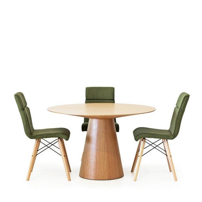 Manhattan2 Dining Table Round (Oak) - Paulas Home & Living