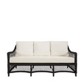Marbella 3 Seater Sofa - Black Stitch - Paulas Home & Living
