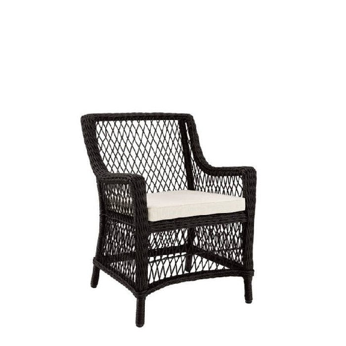 Marbella Dining Chair - Black Stitch - Paulas Home & Living