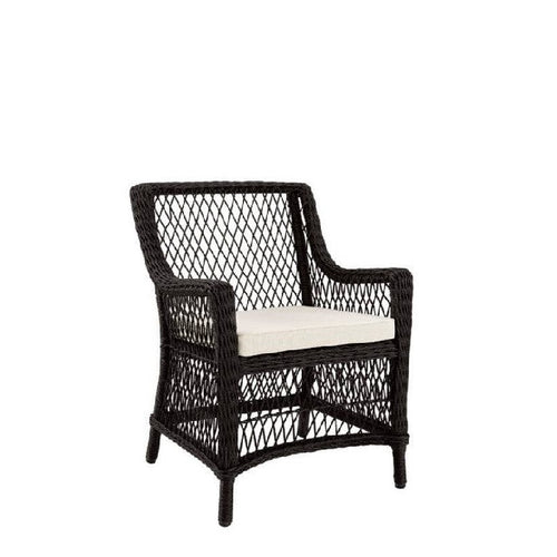 Marbella Dining Chair - Black Stitch - Paulas Home & Living