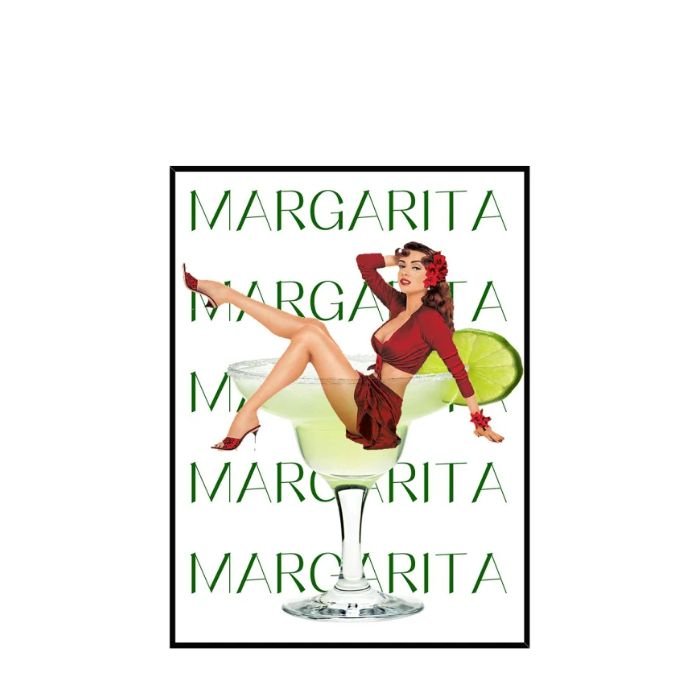 Margarita Glass in Frame - Paulas Home & Living