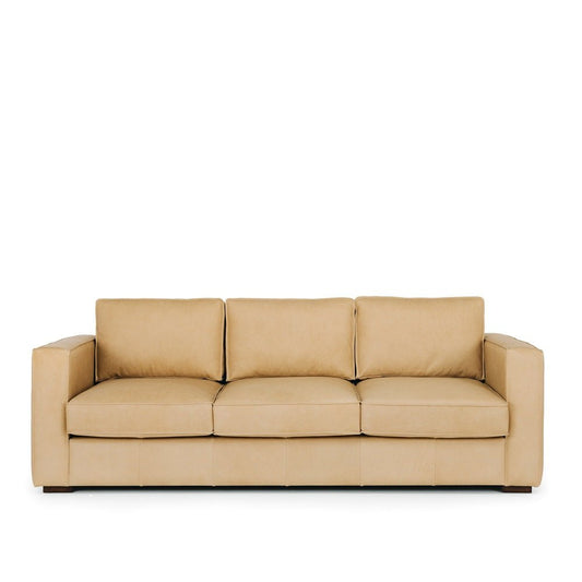 Maury 3 Seater - Ecru Leather - Paulas Home & Living