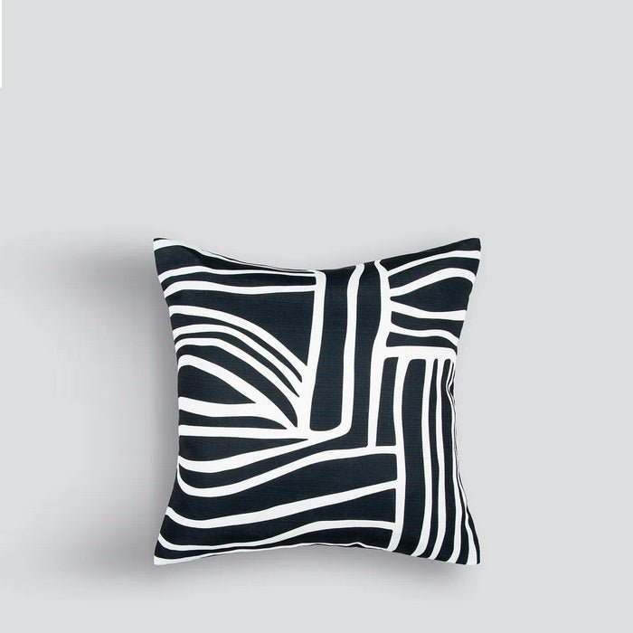 Maze Black Outdoor Cushion (Polyester) - Paulas Home & Living