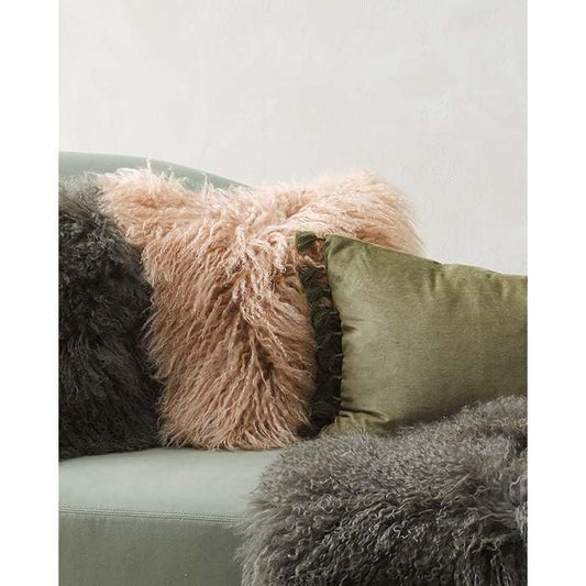 Meru Tibetan Lamb Biscotti Cushion - Paulas Home & Living