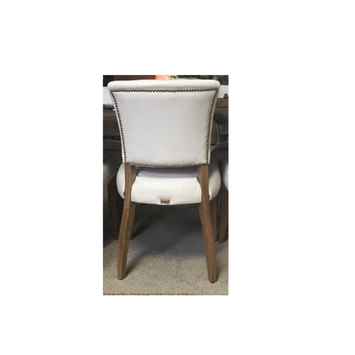 MIMI Dining Chair - Riders White with Weathered Oak - Paulas Home & Living