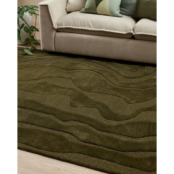 Mira Floor Rug - Olive (100% Wool) - Paulas Home & Living