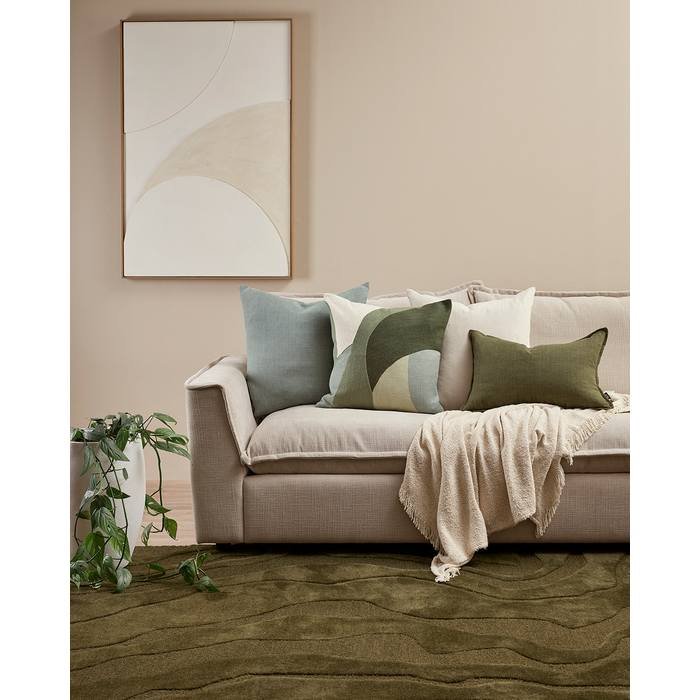 Mira Floor Rug - Olive (100% Wool) - Paulas Home & Living